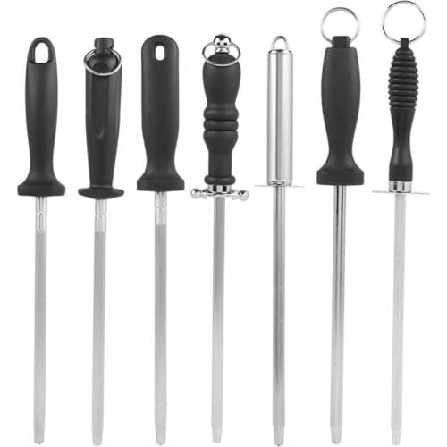 1Pcs Stainless Steel Knife Sharpener Professional Kitchen Sharpening Rod Stick Tool Kitchen Accessories