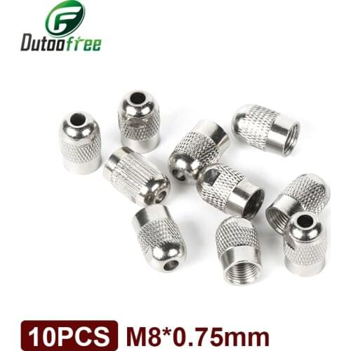 10PCS/lot Dremel Tools Accessories Stainless steel Nuts Electric Grinder Diamond Rotary Tools Nut Fits M8*0.75mm