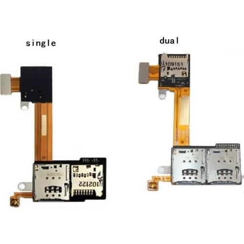 10 Pcs /Lot, Sim Reader Flex Cable For Sony Xperia M2 Sim Card Slot Holder+ TF Card Slot Reader Adapter Board Replacement