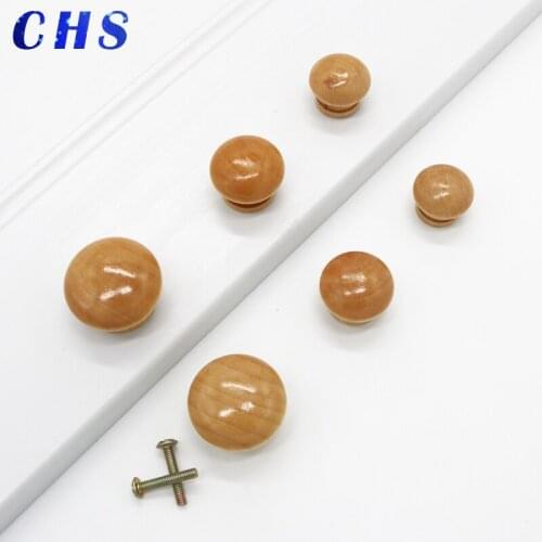 10pcs Natural Wooden Cabinet Drawer Wardrobe Door Knob Pull Handle Hardware