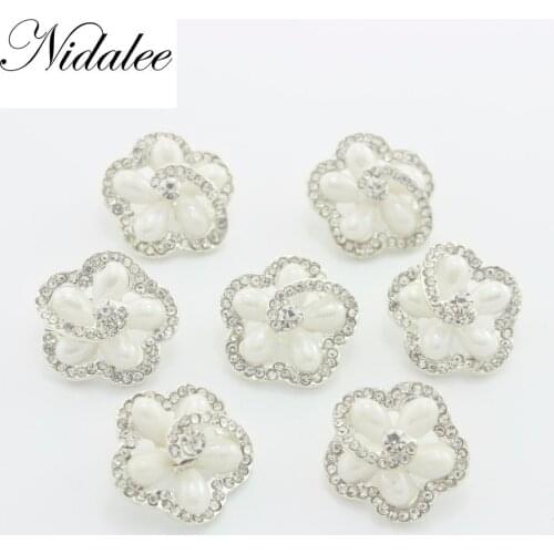 20mm 4/5" Crystal Rhinestone Shank Gem Buttons For Alloy DIY Wedding Accessories Women Coats Apparel Free shipping 10pcs