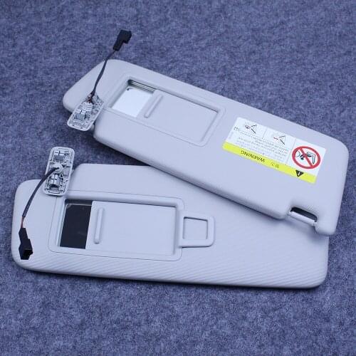 5GG857551 Gray Front Sun Visor Panel With Makeup Mirror For VW Golf 7 SportsVan Jetta MK7 T-Cross Passat B8 CC E-Golf T-Roc