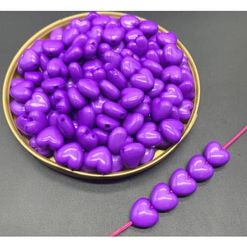 50pcs 10mm of Acrylic Heart Beads Earrings Necklace Accessories Beads For Jewelry Making DIY Jewelry Findings#06