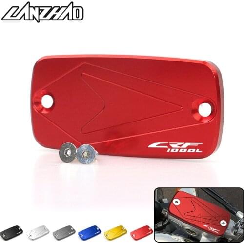 Motorcycle CNC Aluminum Front Brake Reservoir Fluid Tank Cover Oil Cup Cap Protector for Honda AFRICA TWIN CRF1000L 2017 2018