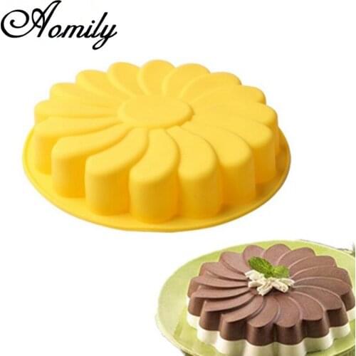 Aomily Silicone Cake Molds Big Sizes Flower Fondant Cake Molds Sugar Craft Chocolate Moulds Tools Cake Decorating Baking Tools