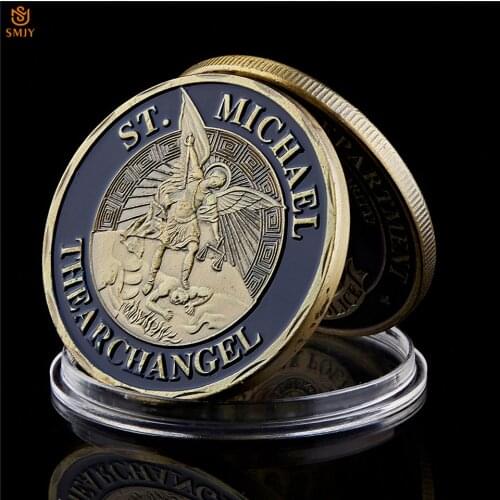 The Archangel St.Michael Our Fallen Officer Service Honor Challenge Coin Collectibles