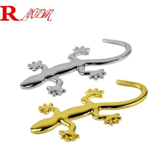 Car styling 3D Metal Gecko Lizard Stickers For Hyundai Solaris Accent Elantra Sonata I40 I10 i20 I30 i35 IX20 IX25 IX35 Tucson