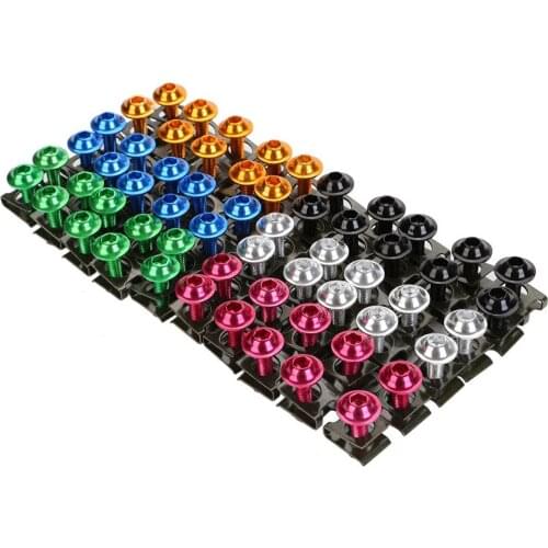 10 Pcs M6 Motor Fairing Bolts Nut Spire Speed Fastener Clips Screw For Yamaha Suzuki Honda Kawasaki KMT ATV Etc