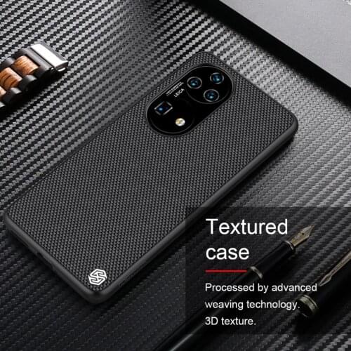 For Huawei P50 Pro Case NILLKIN Textured Nylon Fiber Business Durable PC+TPU Phone Shell For Huawei P50 Non-slip Back Cover