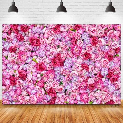 Wedding Photography Backgrounds Red Rose Flower Floral Backdrops For Photo Studio Baby Newborn Portrait Birthday Party Photocall