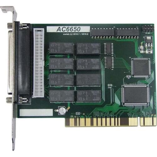 Ac6650 PCI bus IO card 8-way relay isolation 8-way switch input and output card