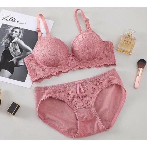 Lace Bra Sets Seamless Embroidery Bralette Womens Underwear Sexy Bar and Panties Lingerie Bralette Briefs Female Intimates