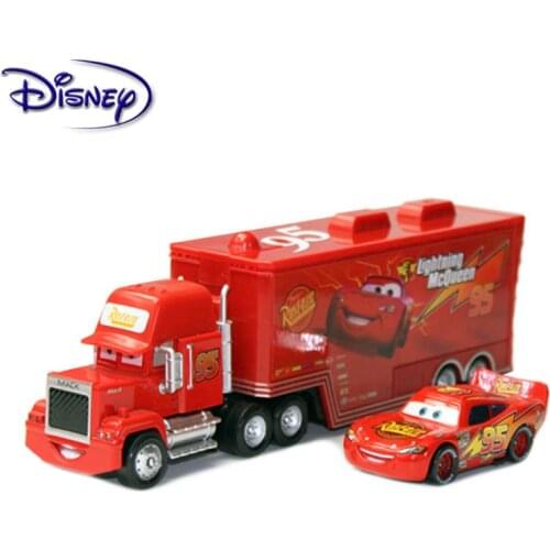 Disney Car King 86 Road Tyrant Racing Car Mobilization Alloy Car Model Wheat Uncle Container Truck Kids Toys Christmas Gifs