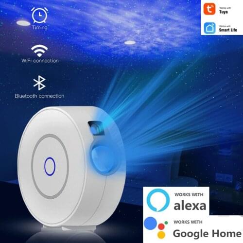 Tuya Smart Star Projector Night Light With Colorful Laser Starry Sky Bluetooth Wireless Control LED Light With Alexa Google Home