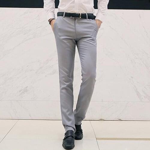 2020 New Men Suit Pants Business Trousers Fashion Male Straight Pants Slim Fit Smart Classic Trousers Dress Pants Men Clothes