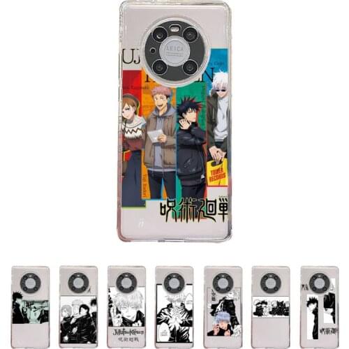 Jujutsu Kaisen Satoru Phone Case Transparent For Huawei honor V 40 30 20 X note 10 pro lite max s Soft TPU Clear Mobile bags