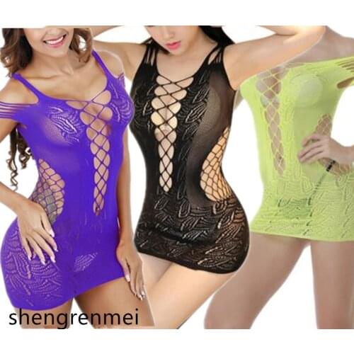 Shengrenmei 2019 Medias Women Sexy Erotic Apparel Mesh Lingerie Jacquard Uniform Babydolls & Chemises 5 Color Dropshipping