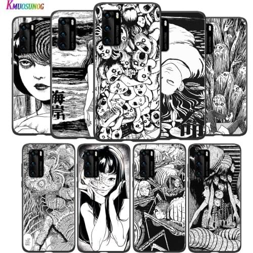 Silicone Case Junji Ito Tees Horror For Huawei P8 P9 P10 P20 P30 Pro Lite 2019 mini P40 Lite 5G E Pro Plus Phone Case