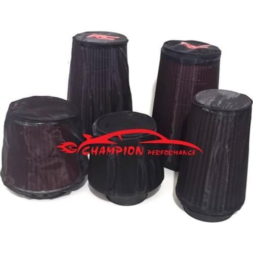 Universal Air Filter Protective Cover Waterproof Oilproof Dustproof for High-flow Air Inlet Filters Black Car Accessories