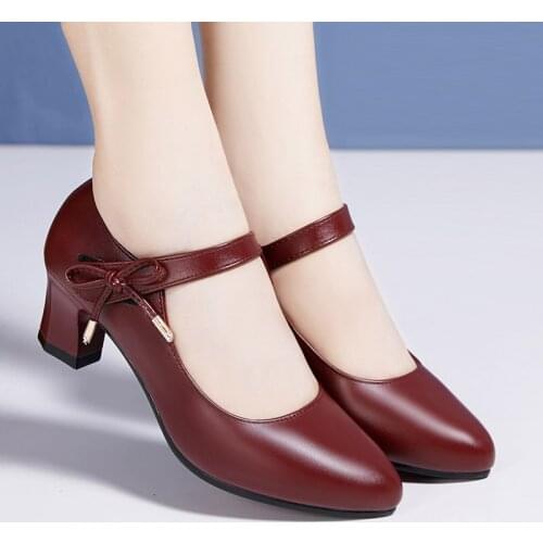 Ladies dress shoes high heels buckle belt casual shoes ladies office shoes women shoes
