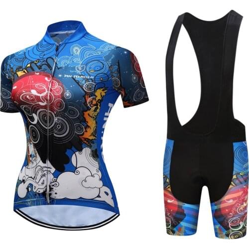 Women Cycling Jersey Set 2021 Summer MTB Road Bicycle Clothes Breathable Clothes For Mountain Bike Cycling