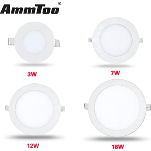 1Pcs Newest Ultra Thin Design LED Panel light 3W 6W 9W 15W Recessed Downlight 110V 220V Ceiling lamp +Power Driver For lighting