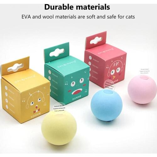 1pcs New Pet Ball Cat Toys Ball With Catnip Smart Touch Sounding Safe Toys Interactive Pet Toys Squeak Toys Ball Pet Supplies