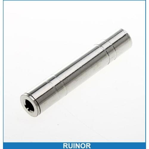 10 PCS x female to fl mono 1/4" jack connector/coupler LOT