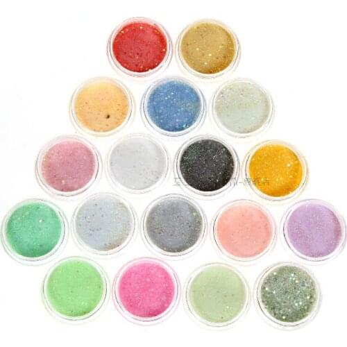 12/18 colors Acrylic Powder Dust Carving Powder Gel Nail Extensions Bulider Crystal Polymer Manicure 3D Nail Art Tools