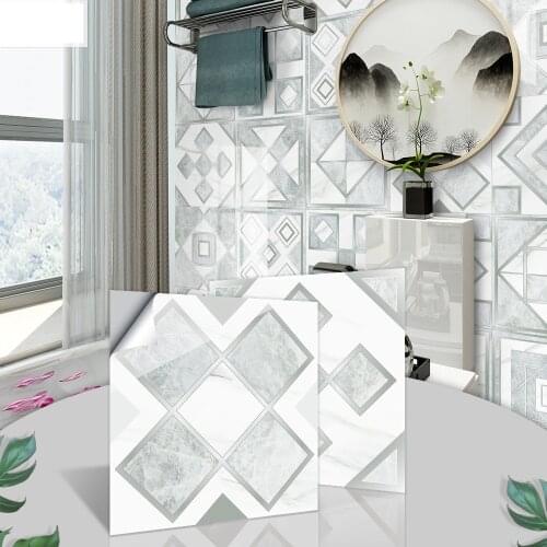 American bathroom waterproof wall stickers Kitchen oil-proof self-adhesive tile sticker Room decoration wallpaper customize