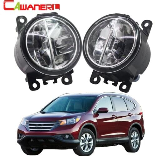 Cawanerl 2 Pieces Car Styling LED Fog Light 4000LM 6000K Daytime Running Lamp DRL White 12V For Honda CR-V CRV 2.4L L4 2012-2014
