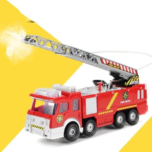 Childrens Simulation Firefighter Toy Jupiter Fire Truck Electric Universal Toy Car Light Fire Truck Can Spray Water Boy Gift