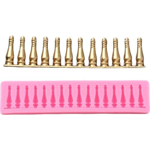 European Railing Cake Border Silicone Molds Wedding Cupcake Topper Fondant Cake Decorating Tools Candy Chocolate Gumpaste Mould