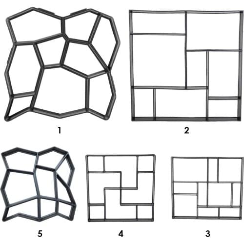 Garden Pavement Mold Garden Walk Pavement Concrete Mould DIY Manually Paving Cement Brick Stone Road Concrete Molds Pathmate M