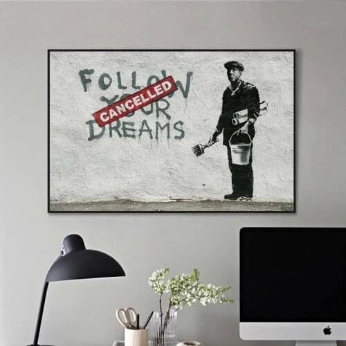 Banksy Graffiti Art Painting Panda Elephant Abstract Canvas Painting Poster Print Modern Wall Cuadros for Living Room Home Decor