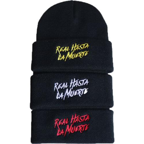 Anuel Aa Real Hasta La Muerte Cotton Casual Beanies For Men Women Knitted Winter Hat Hip-hop Skullies Bonnet Unisex Cap