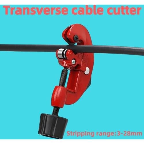 Optical Fiber Cable Stripper Transverse Cutter Pipe Tube Cutter Tools Cable Wire Stripper Cable Slitter Applicable Range 3-28mm