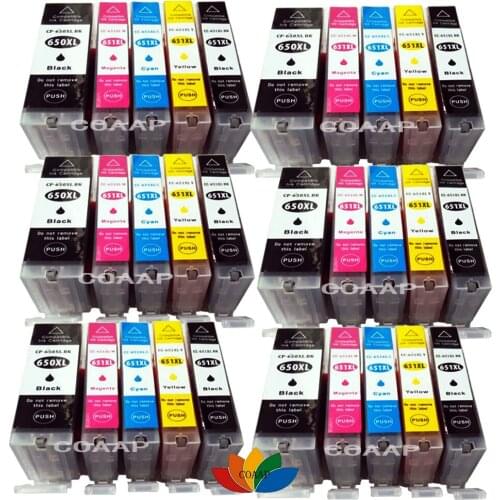 30 x Ink Cartridges PGI-650 CLI-651 for Canon Pixma MG5460 MG5560 MG5660 MG6360 MG6460 MG6660 MG7160 MG7260 MG7560 Printer