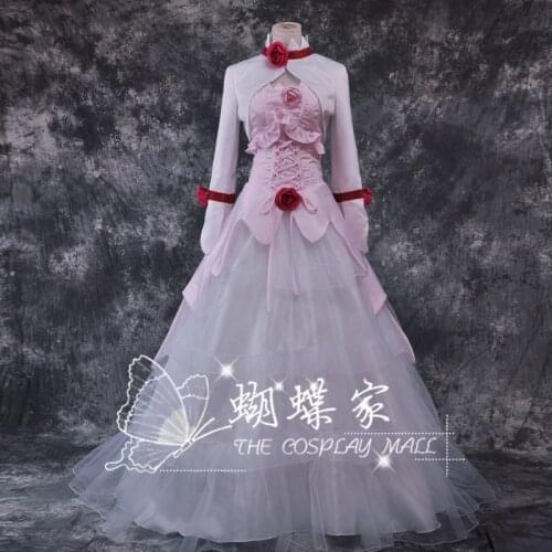 Code Geass Euphemia cosplay costume white and pink dress Custom size