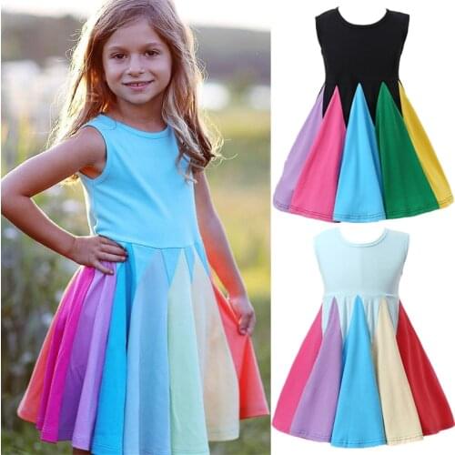 New Summer Girls Dress Wedding Evening Flower Girl Clothes Birthday Party Kids Dresses for Girls Toddler Girls Casual Clothing