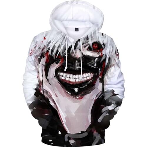 New Arrival Hoodies Tokyo Ghoul 3d Print Men Hoodie Autumn Winter Sweatshirts Fashion Oversized Tops Tokyo Ghoul Cool Streetwear