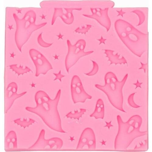 New Halloween Ghost Bat Silicone Fondant Cake Mold Chocolate Mould DIY Baking Tools Sugarcraft