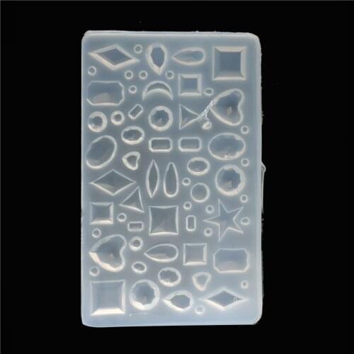 Rectangle Cabochon Silicon Pendant Molds For Epoxy Resin crystal 43 Patterns Mold Making Jewelry tools DIY Art Making