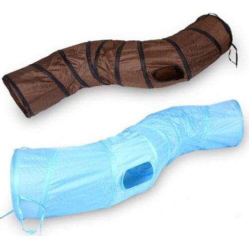 S Shape Cat Tunnel Long 1.2M Multi Windows and Holes Funny Cat Toys Kitten Small Pet Supplies