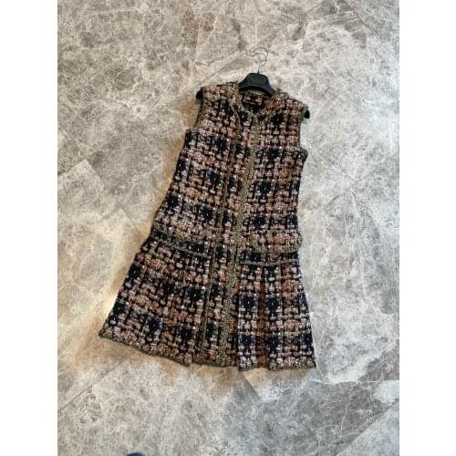 New ladies high 2021 quality fashion sleeveless round neck wool vest 0120