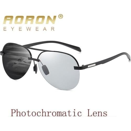 Sunglasses Men Polarized Photochromic Sun Glasses Classic Metal Sunglass for Male Chameleon Day Night Driving Eyeglasses