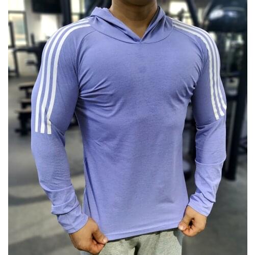 Hooded Sportswear T Shirts Gym Sweatshirts Spring Thin Mens Running Long Sleeve Fitness Shirts Outdoor Sports Hoodies Jogging