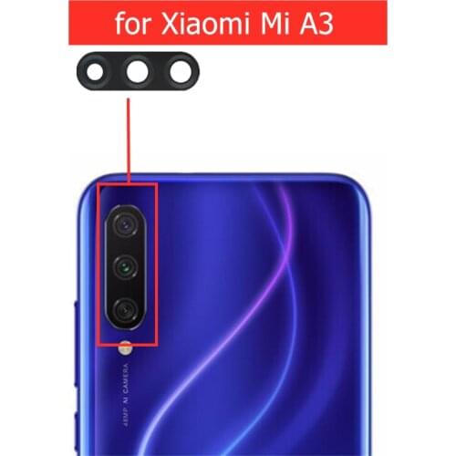 2pcs for Xiaomi Mi A3 Camera Glass Lens Back Rear Camera Glass Lens with Glue for Xiaomi MiA3 Replacement Repair Spare Parts