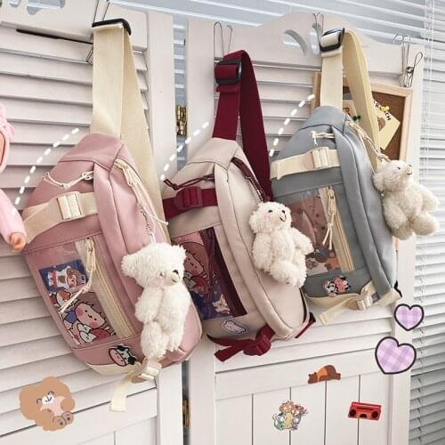 Fashion Waist Bags Women Nylon Leisure Pure Color Fanny Pack Girls Crossbody Chest Bag Cute Student Belt Waist Packs