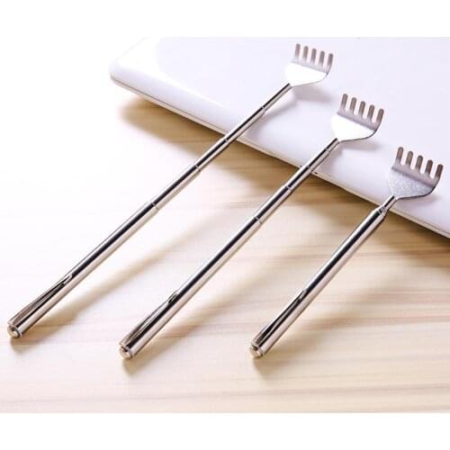 Telescopic Steel Tickling Rake Telescopic Back Scratcher Scratching Portable Tickle Retractable Itching Massager Rake P4Y2